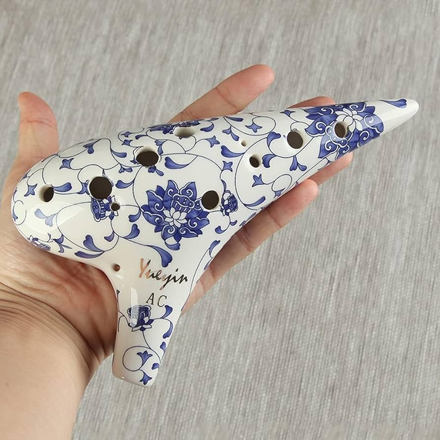 YOKO AC オカリナ ホワイトベージュ 陶器 Amazon.co.jp: オカリナ 初心者セット 青と白の磁器 ピッコロ